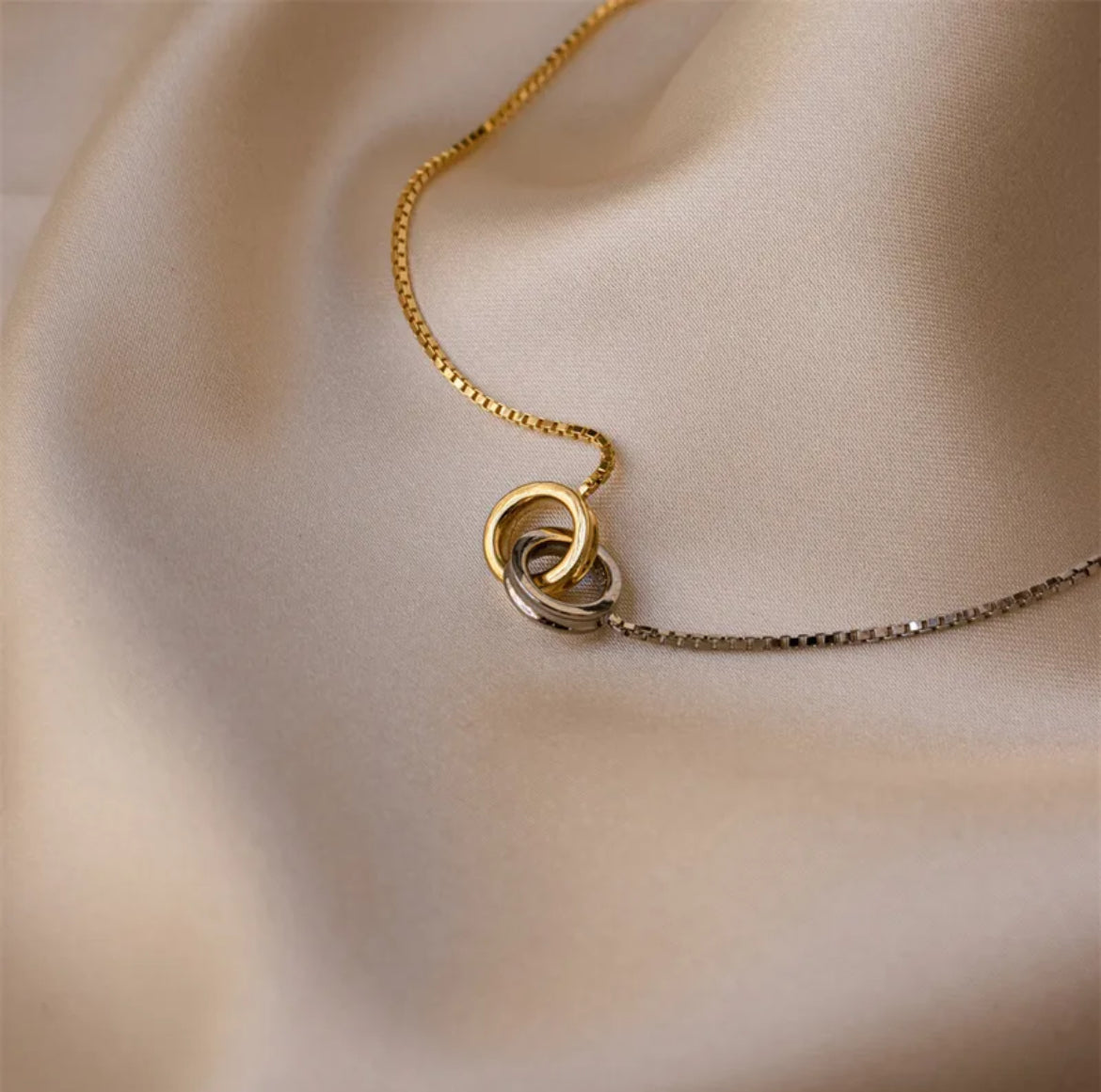 Stainless Steel Silver & Gold Necklace