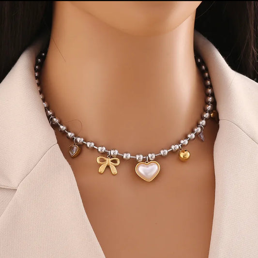 Stainless Steel Charms Necklace